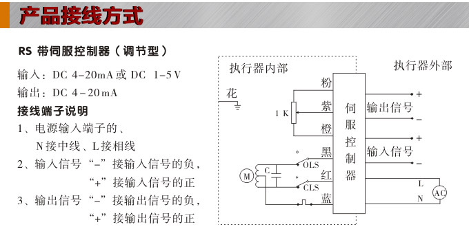 電動執(zhí)行器,電動頭,YTDG-RS1000電動執(zhí)行機構(gòu)接線圖
