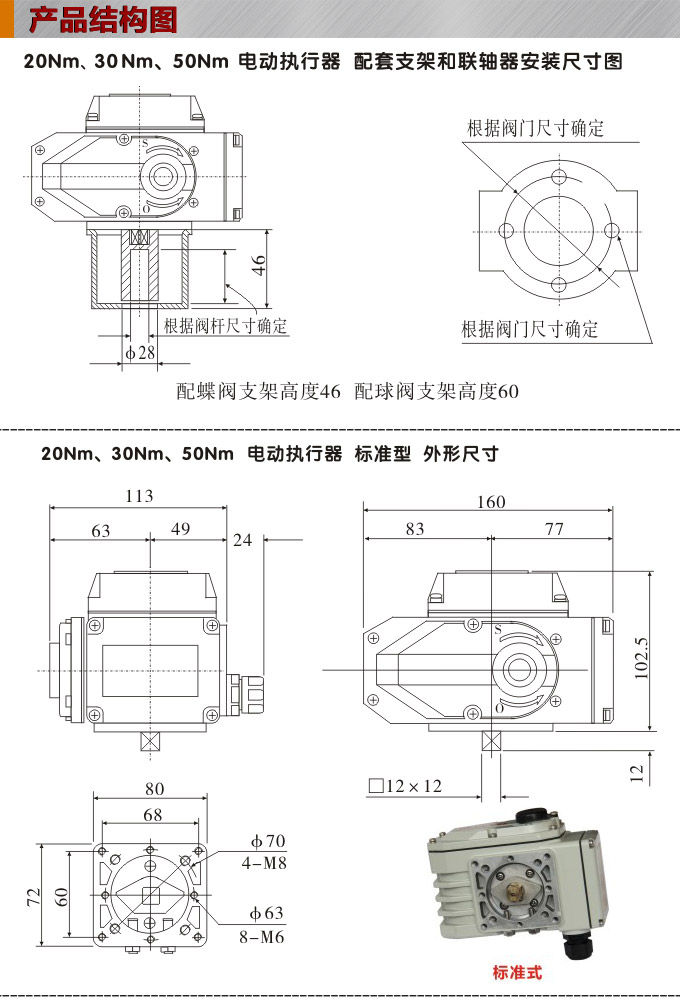 電動(dòng)執(zhí)行機(jī)構(gòu),YTDG-RKB50電動(dòng)執(zhí)行器,電動(dòng)頭結(jié)構(gòu)圖,標(biāo)準(zhǔn)式