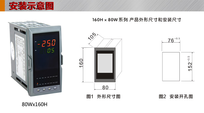 溫度巡檢儀,DFX20多回路溫度巡檢儀,多回路巡檢控制儀安裝示意圖 溫度巡檢儀,DFX20多回路溫度巡檢儀,多回路巡檢控制儀安裝示意圖